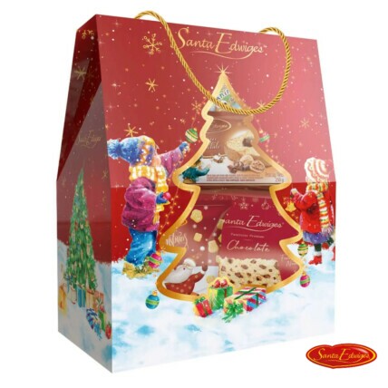 Kit Natalino Magia Santa Edwiges 1,08kg – Cesta de Natal Premium – Chocolândia