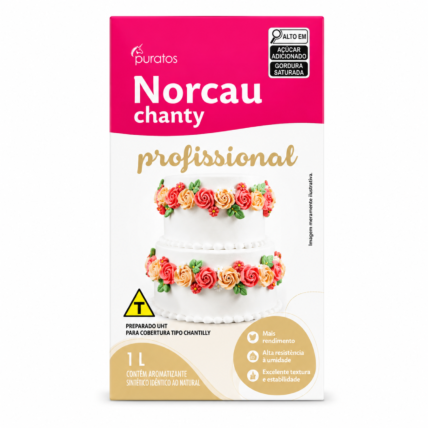 Chanty Norcau Professional 1L Cobertura Tipo Chantilly Puratos Chocolandia
