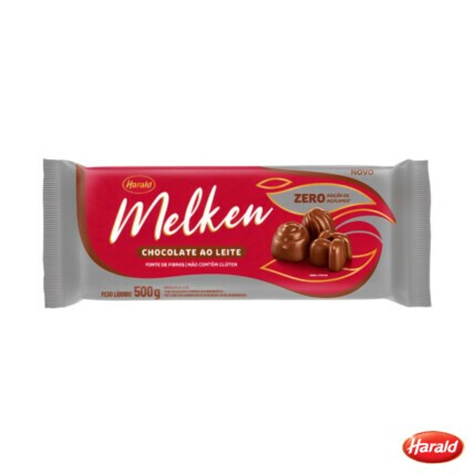 Chocolate em Barra Ao Leite Zero Melken Harald 500g Chocolândia