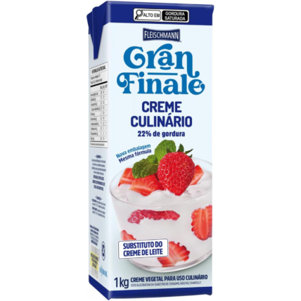 Creme Culinário Fleischmann Gran Finale 1kg para Confeitaria e Gastronomia | Chocolândia