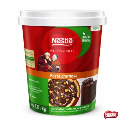 Pasta Cremosa de Chocolate Meio Amarga Dois Frades 1,01kg para Confeitaria Chocolândia
