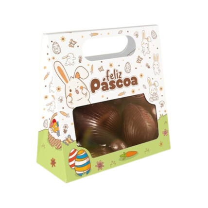 Saco Pratice com Alça e Visor Ideia Páscoa Color 10 Unidades Chocolândia