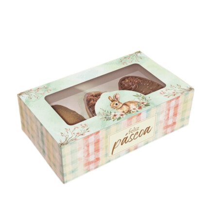 Caixa Gaveta Ideia para 3 Ovos 50g Páscoa Encantada 10 Unidades | Chocolândia