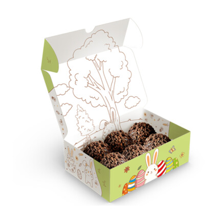 Caixa Practice para 6 Doces Páscoa Color Ideia 10 Unidades Chocolandia