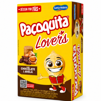 Paçoquita Lovers Santa Helena 360g com 24 Unidades de 15g Chocolandia