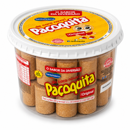 Paçoquita Individual Santa Helena 550g Tradicional de Amendoim Chocolandia