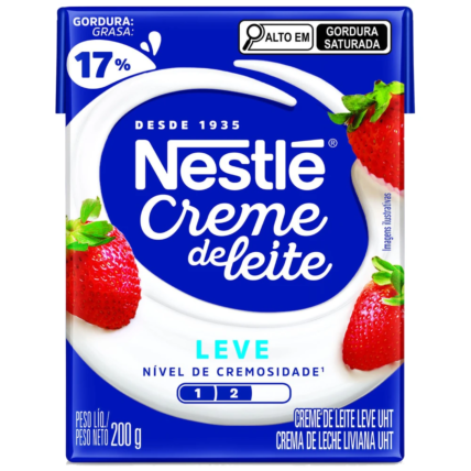 Creme de Leite Nestlé TP 200g Cremoso para Receitas e Sobremesas Chocolandia