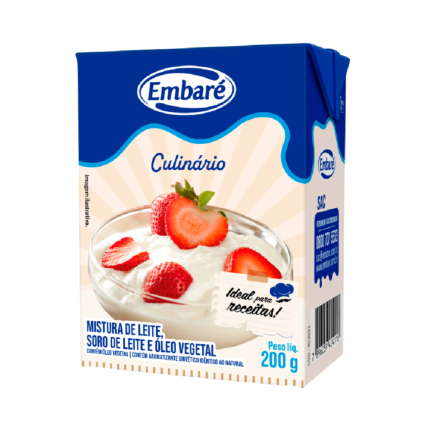 Creme Culinário Embaré 200g Cremoso para Receitas e Confeitaria Chocolandia