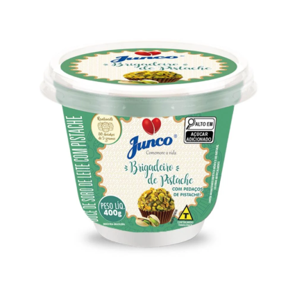 Brigadeiro Sabor Pistache Junco 400g Pronto para Enrolar com Pedaços de Pistache | Chocolandia