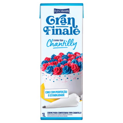 Chantilly Gran Finale Fleischmann 1 Litro Creme para Chantilly UHT Chocolandia