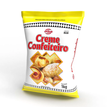 Creme Confeiteiro Arcolor 1kg para Recheios, Bolos e Tortas Chocolândia
