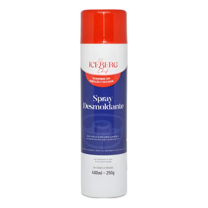 Spray Desmoldante Iceberg Chef 400ml Antiaderente para Formas e Assadeiras Chocolandia