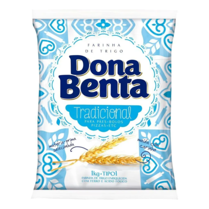Farinha de Trigo Tradicional Tipo 1 Dona Benta 1kg sem Fermento | Chocolandia