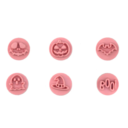 Kit Carimbos Halloween Rosa Bebe 7 Pcs - Chocolandia 