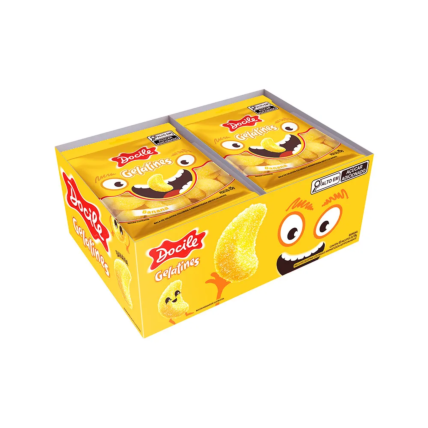 Bala de Gelatina Mini Banana Docile Display 12x15g Chocolandia