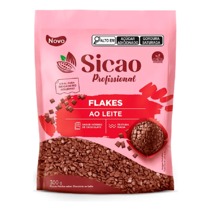 Granulado Flakes Sabor Chocolate ao Leite Sicao 300g | Chocolandia