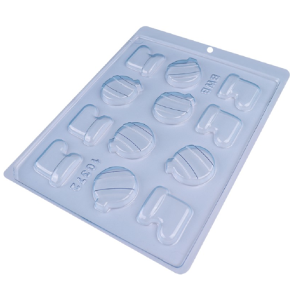 Forma Simples Tradicional para Apliques Bolinhas e Botinhas BWB 12 Cavidades | Chocolandia