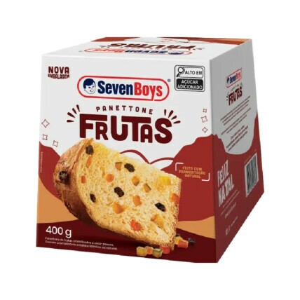 Panettone de Frutas Seven Boys 400g – Massa Fofinha, Frutas Selecionadas e Tradição Natalina | Chocolândia