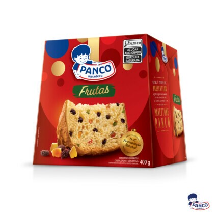 Panettone de Frutas Panco 400g – Massa Fofinha, Frutas Selecionadas e Tradição Natalina | Chocolândia
