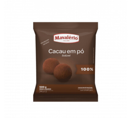 Cacau em Pó 100% Cacau Alcalino Mavalério 500g