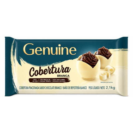 Cobertura Fracionada em Barra Branco Genuine 2,1kg