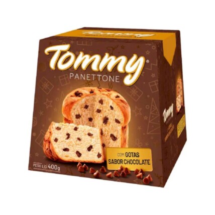 Panettone com Gotas de Chocolate Tommy 400g – Massa Fofinha, Muito Chocolate e Sabor Irresistível | Chocolândia