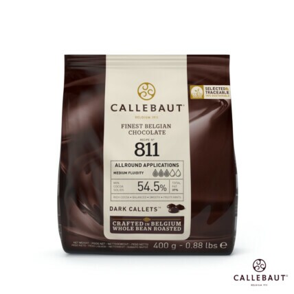 Chocolate em Callets Amargo Recipe N° 811 Callebaut 54,5% Cacau 400g Chocolandia