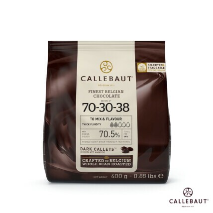 Chocolate em Callets Amargo Recipe N° 70-30-38 Callebaut 70,5% Cacau 400g Chocolandia