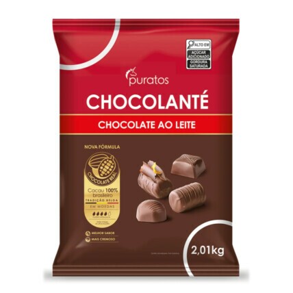 Chocolate em Gotas Ao Leite Chocolanté Puratos 2,01kg para Confeitaria Profissional Chocolandia