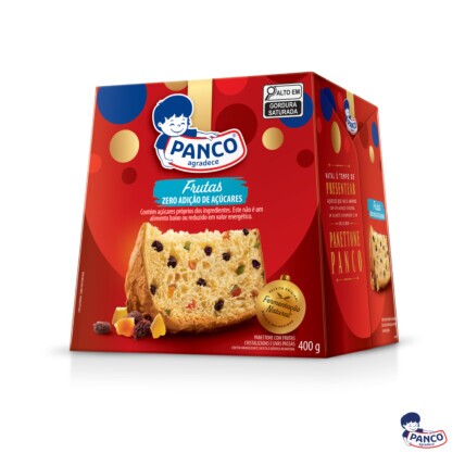 Panettone de Frutas Sem Adição de Açúcar Panco 400g – Sabor Tradicional com Leveza e Massa Macia | Chocolândia