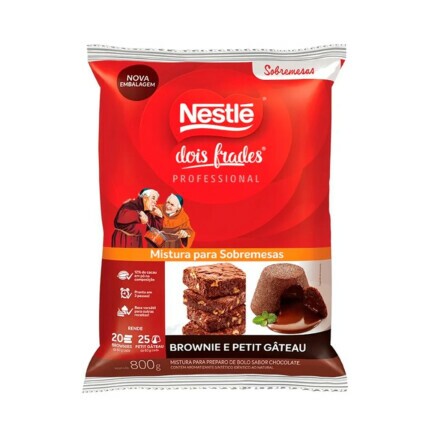 Mistura para Brownie e Petit Gateau Nestlé Professional 800g Chocolandia