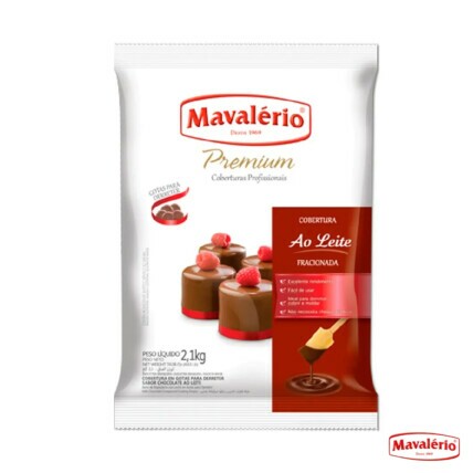 Cobertura Fracionada em Gotas Ao Leite Mavalério Premium 2,1kg