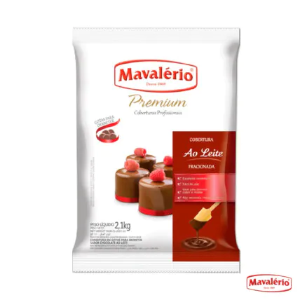 Cobertura Fracionada em Gotas Ao Leite Mavalério Premium 2,1kg