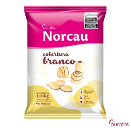 Cobertura Fracionada em Gotas Branco Norcau Premium 1,01kg
