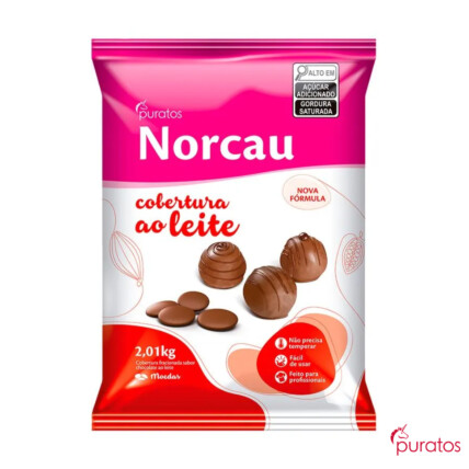 Cobertura Fracionada Moedas Ao Leite Norcau 2,01kg