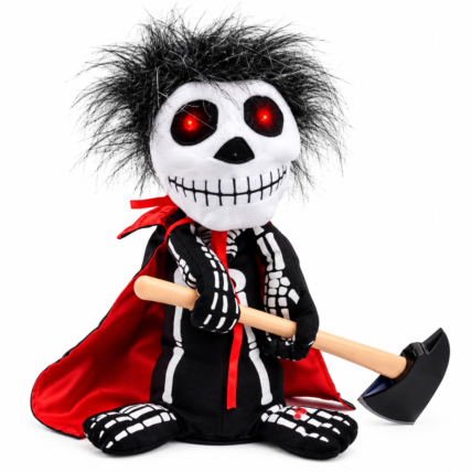 Fantasma Esqueleto Patrick Halloween com Som Luz e Movimento 30cm Cromus Chocolandia