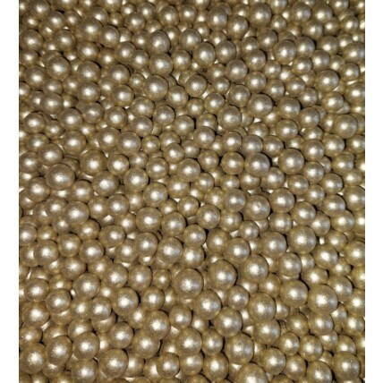 Confeito de Açúcar Pérolas Grande Dourada Abelha Confeiteira 60g