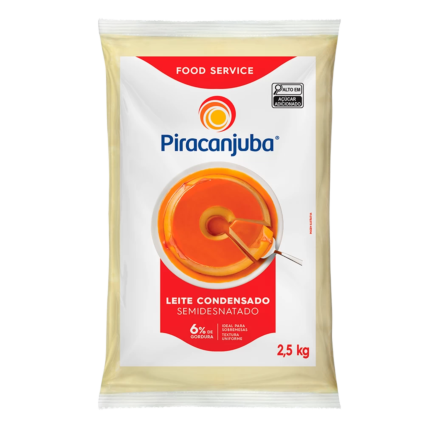 Leite Condensado Semidesnatado Piracanjuba Bag 2,5kg