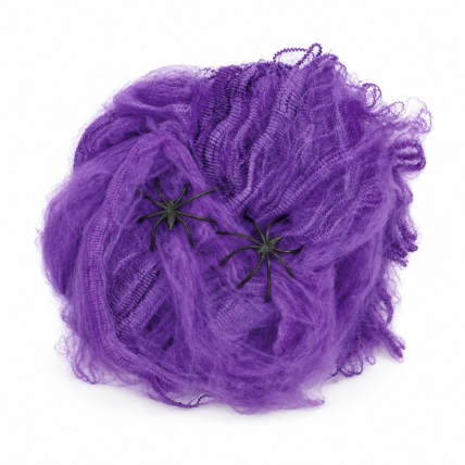 Teia de Aranha Roxa Decorativa Halloween Cromus 18g 1un Chocolandia