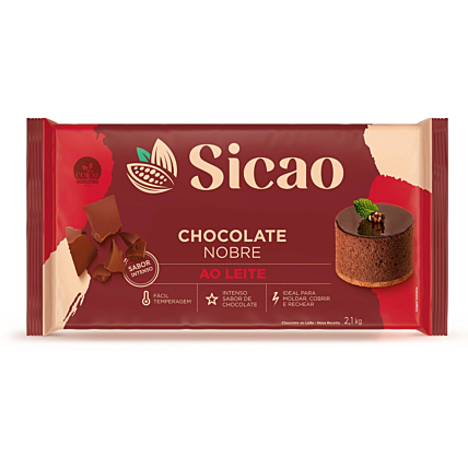 Chocolate Nobre Ao Leite em Barra Sicao 2,1kg