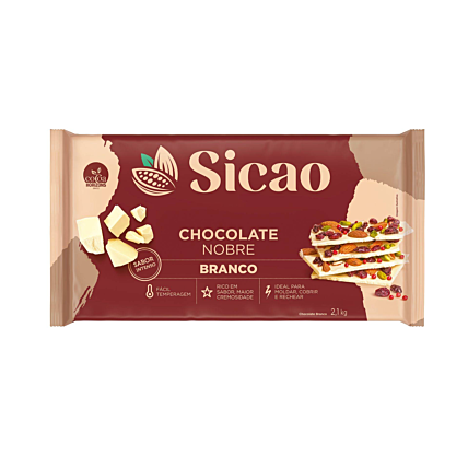 Chocolate Nobre Branco em Barra Sicao 2,1kg