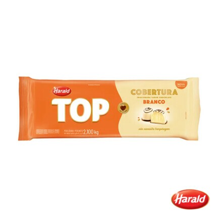 Cobertura Fracionada em Barra Branca Top Harald 2,1kg para Confeitaria Profissional Alto Rendimento | Chocolandia