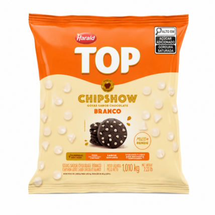 Cobertura Chipshow Top Branco Harald 1,01kg Gotas Forneáveis Chocolandia