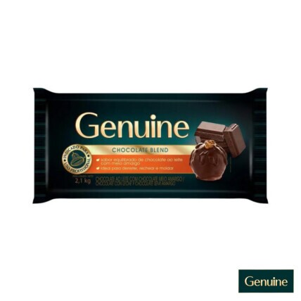 Chocolate Blend Genuine Barra 2,1kg – Chocolate Fracionado Profissional para Confeitaria | Chocolândia