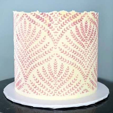 Bolo Decorado com buttercream ( com técnicas de stencil e pintura)